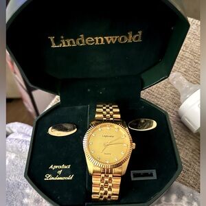 Lindenwold gold plated watch brand new in box